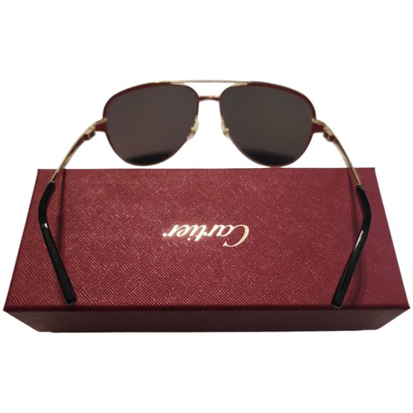 Cartier Pilot Aviator Unisex Polarized Sunglasses CT0192S 001 Grey | NIB - Picture 8 of 12